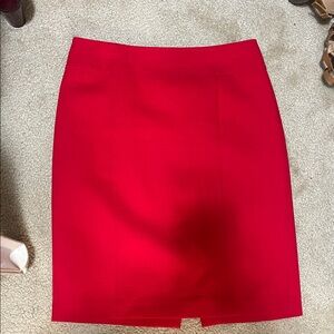 Ann Taylor Vibrant Red Pencil Skirt